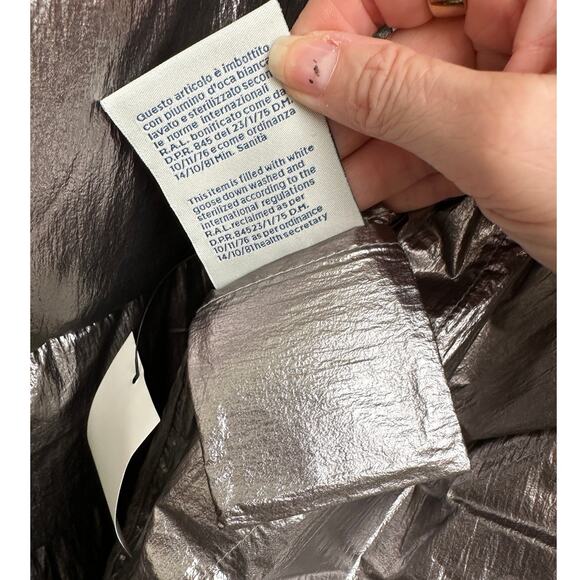 NWT Moncler x Rick Owens Cyclopic Down Puffer Jacket Silver Women Size 1 - Picture 11 of 16